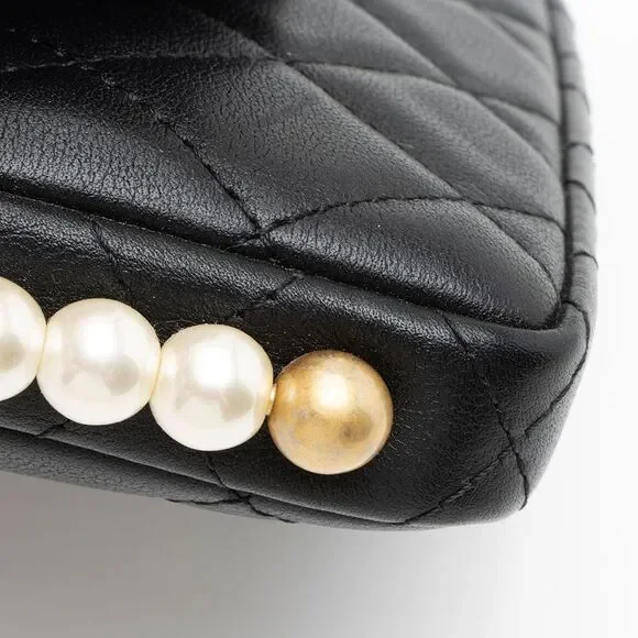 Chanel Lambskin About Pearls Chain Mini Bag